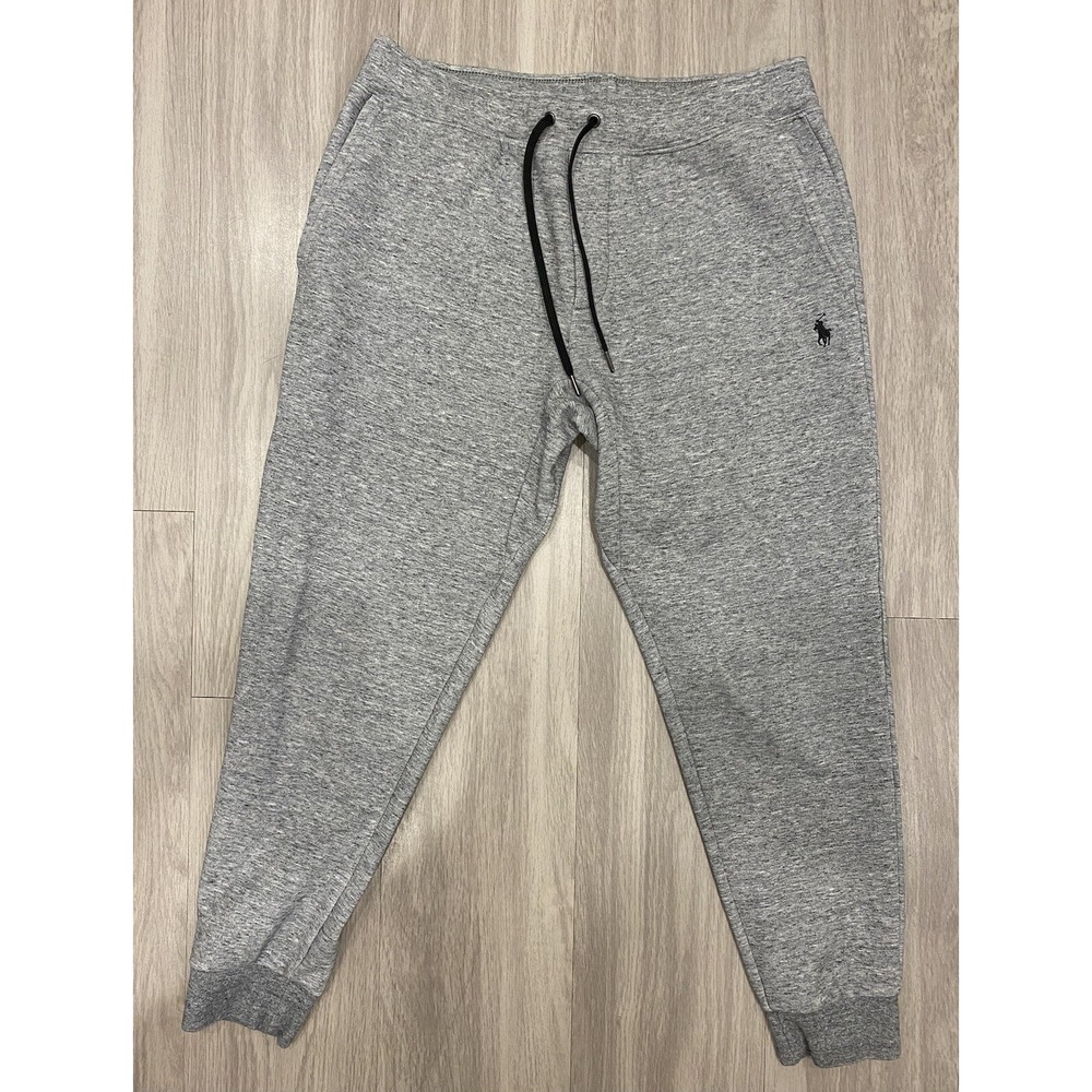 Polo Ralph Lauren Sweatpants Mens Medium Gray Drawstring Joggers Preppy EUC $125